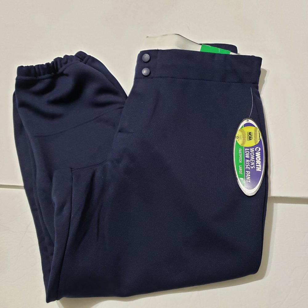 Worth Fastpitch Women's Softball Pitcher Pants Low Rise 11"  Pants Large NWT